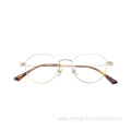 Best Selling Stylish Womens Stainless Glasses Frame Metal Round Black Optical Eyeglasses